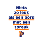 VVD poster: "Niets zo leuk als een bord met een spreuk"