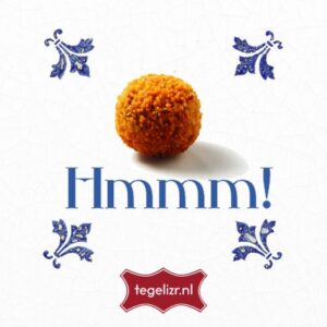 Postzegel met bitterbal